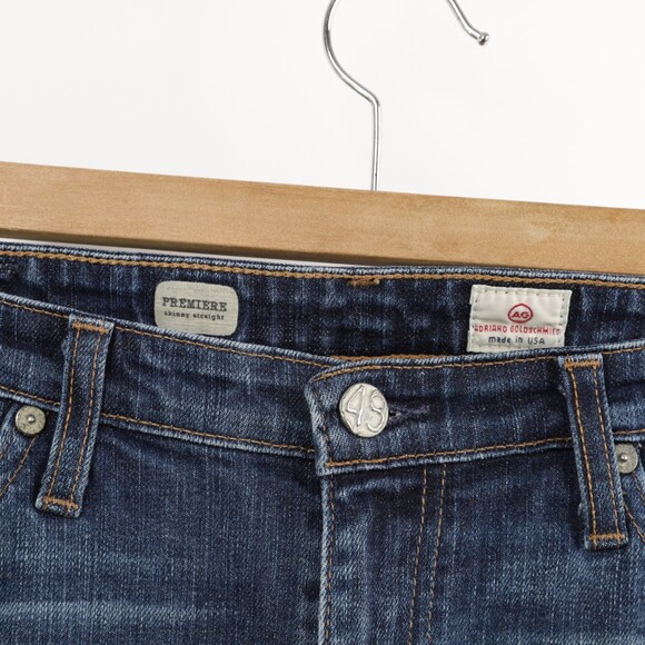 AG Adriano Goldschmied Premiere Skinny Straight Jeans size 28R - Picture 7 of 8